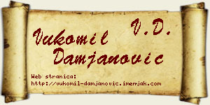 Vukomil Damjanović vizit kartica